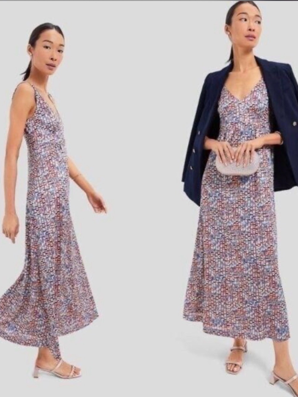 Tuckernuck Multicolor Floral Slip Maxi Dress